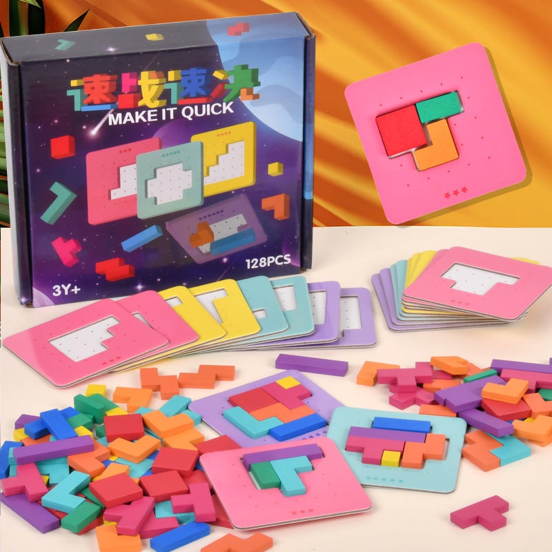 Quick Decision Puzzle Parent-Child Diy Battle Puzzle Thinking Training Building Blocks Children'S Toys Tangram For 3 To 6 Years Old - Image 2